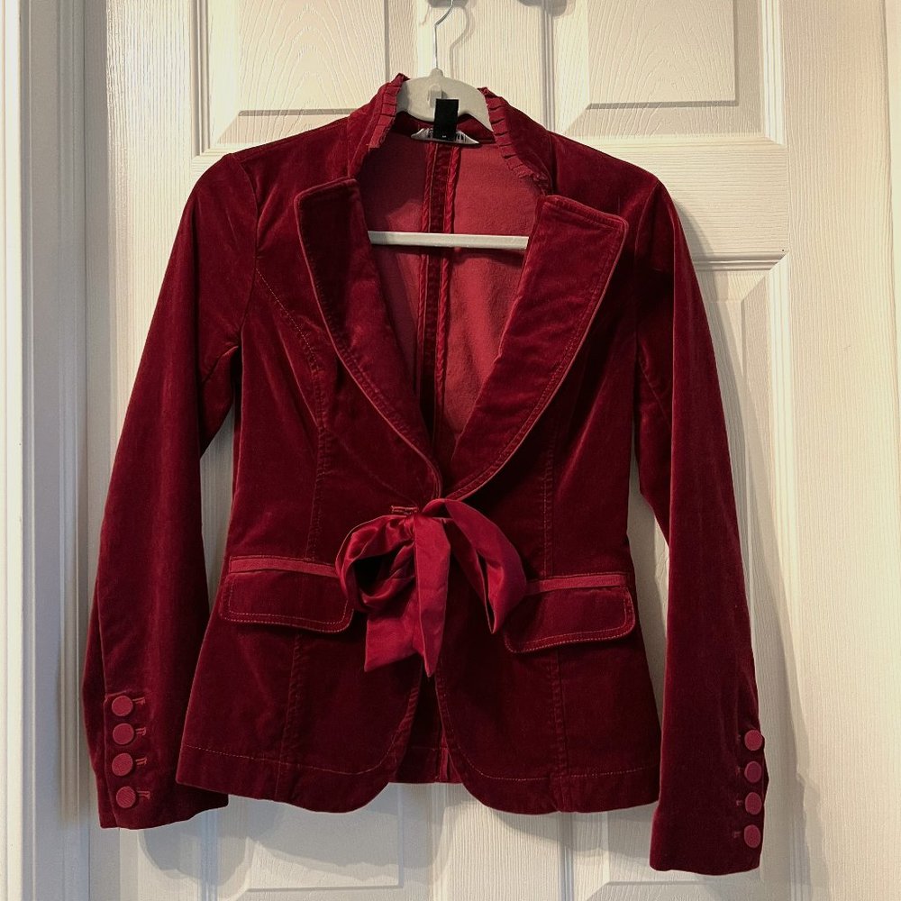 Red Velvet Blazer